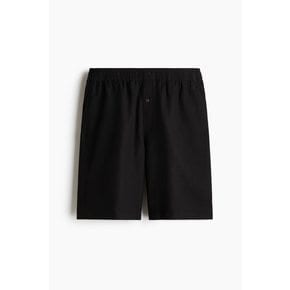 리넨 블렌드 파자마 티셔츠 & 쇼츠 블랙 1288422001