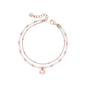 산리오 헬로키티주얼리 썸머컬렉션 실버 문스톤 두줄 팔찌 HLSBR450PW