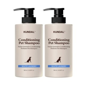 쿤달 인텐시브 컨디셔닝 퍼퓸 애견샴푸 화이트런더리 500ml 2개