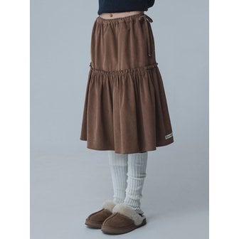 마스언에브릴 CORDUROY EVIAN STRING SKIRT_SOFT COCOA