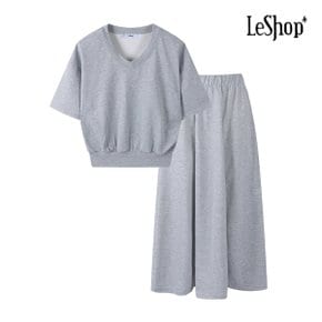 V넥 반팔 티셔츠 앤 스커트 셋업 (BP6ST012A)