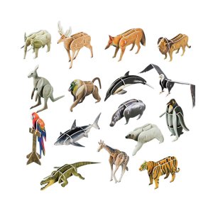  3D퍼즐 뜯어만드는세상 교과서에나오는 세계의동물들 입체퍼즐