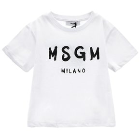 [기간한정세일] 26SS MSGM 키즈 로고 반팔 티셔츠 S6MSJUTH001 001-K