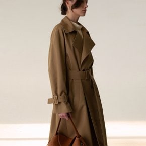 SS23 Classic Cotton Gabardine Trench Coat Beige