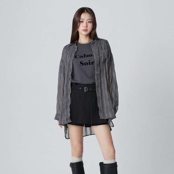 [시흥점] 오버핏 멀티 주름 체크셔츠 AR3WB822
