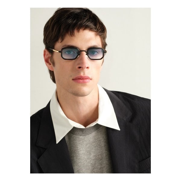 데네브 T 스퀘어 프레임 티타늄 톨토이즈셸 아세테이트 골드톤 선글라스 46376663162997854