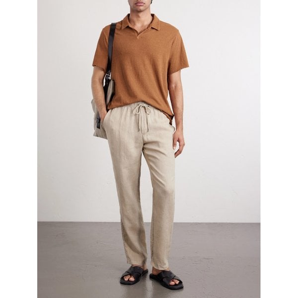 스트레이트 가먼트 다이드 린넨 드로우스트링 팬츠 46376663163042249