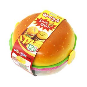 컬러점토 아이도우 도시락 햄버거/404995/20g 12색+모양틀+도구세트