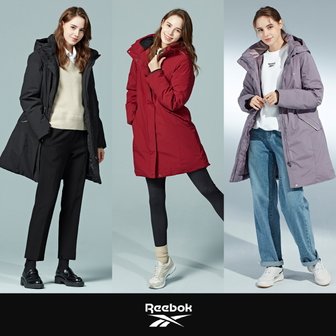 리복 [이월] [REEBOK] NEW 리복 6LAYER 후드 롱패딩 여성 3종 택1