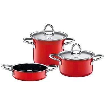  독일 실리트 냄비 팟 Silit Mini Max 13174812 4Piece Cookware Set Energy Red 1339934