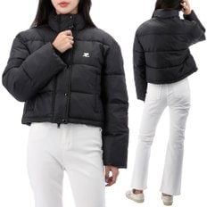 오늘출발 24FW 꾸레쥬 로고 자수 크롭 패딩 323CMA106PL0112 BLACK