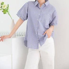 빅사이즈 404 바이코튼체크포켓셔츠 DLYQ967_P361478208