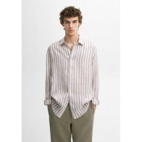 5086649 Massimo Dutti STRIPED - Shirt red