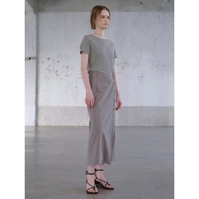 Summer HLine Long Skirt  Ash Khaki (KE6327M01H)