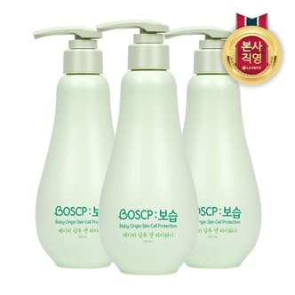 베비언스 BOSCP 보습 베이비 샴푸 바디워시 245ml 3개