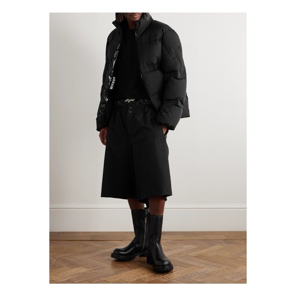 몽클레어 에이셉 라키 와이드 셸 트리밍 캔버스 쇼츠 블랙 46376663162955588