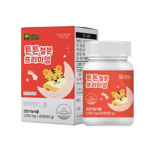 튼튼 철분 프리미엄 어린이 철분제 1,000mg 60캡슐, 1개