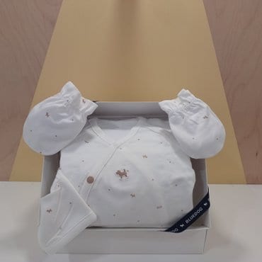 블루독베이비 BE)BI뱀부배내가운 손싸개 선물세트(45A70-001-02+45A70-008-01)