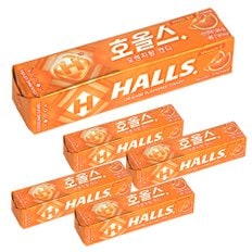 호올스 HALLS 호올스 스틱 멘톨 사탕 졸음방지 캔디 오렌지 5개