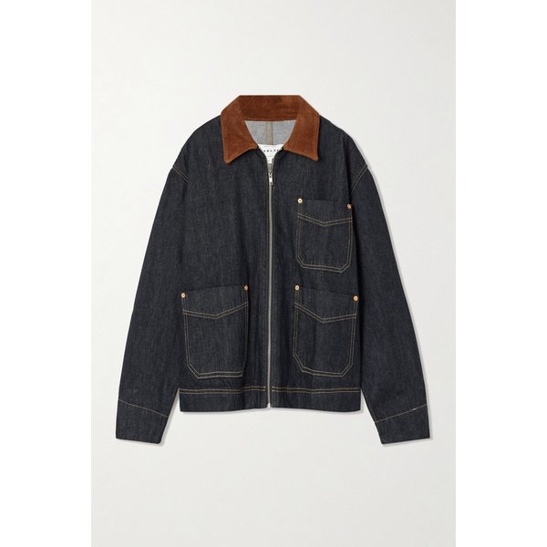 실버레이크 케이시 스웨이드 트림 데님 재킷 46376663162988838