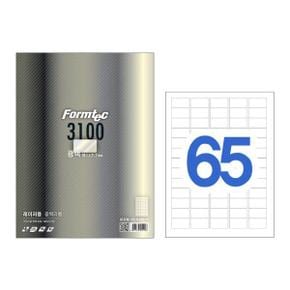 /오피스큐 광택라벨65칸100매 LB 3100 바코드용 38 1x21 2mm