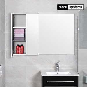 모아시스템즈 고급 알미늄 욕실수납장 500X800 미러 욕실장 거울장