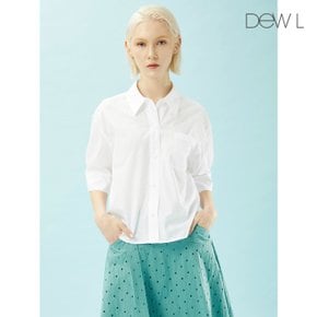 [듀엘/D ESSENTIAL] 하프 슬리브 자수 포인트 셔츠 WH_D242MSC337