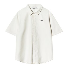 PATCH SEERSUCKER SHIRT_IVORY