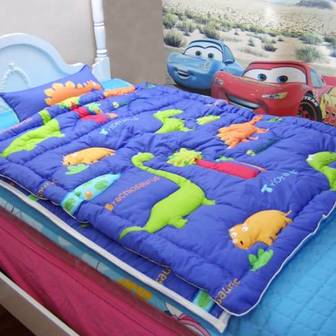 키즈돔 공룡파크(블루) 유아동 낮잠이불 패드세트/차렵이불+패드+베개커버/유아동침구/침구세트/어린이집이불