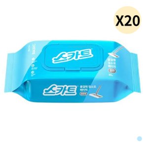 스카트 일회용 물걸레 청소포 베이직 표준형 30p X20