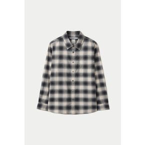 (역시즌)ALBIATE 옴브레 체크 릴렉스 셔츠 SASFW25531BEX