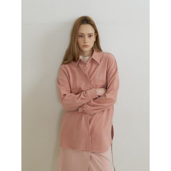 URBAN TIE Suede Shirt Jacket [Suede Pink]