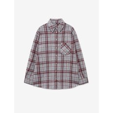 OVER FIT TARTAN CHECK POCKET SHIRT_GRAY