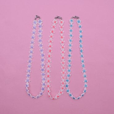 키즈스퀘어 [메르시밴드] Floral 마스크 스트랩 세트_스카이,핫핑크,퍼플(3pcs/set)(ver 2.0)