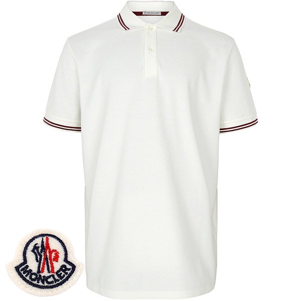 [부산점] 몽클레어 화이트 로고 폴로 티셔츠 8A00007 89A16 034