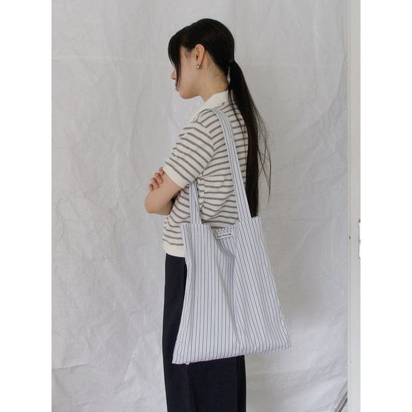 Slim Stripe Cotton Bag (Green)