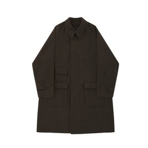 Wool comfort Raglan Coat (Brown)