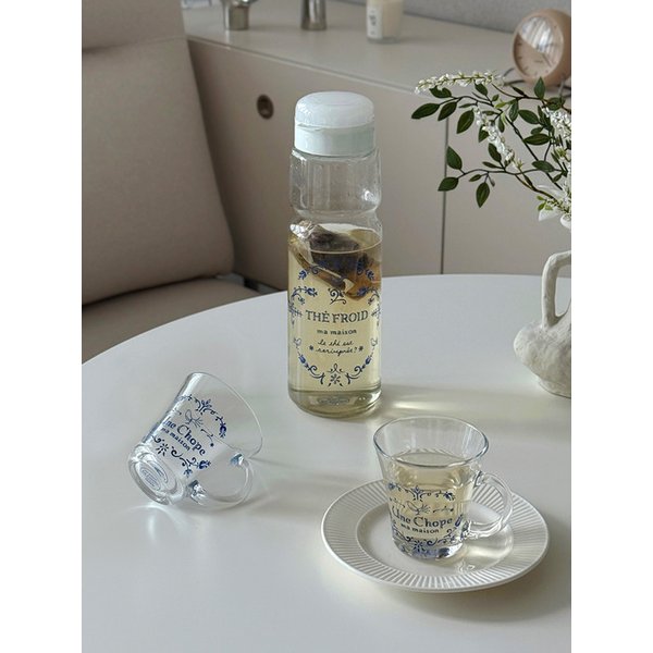 블루로즈 글라스 머그와 티보틀 세트 3P MADE IN JAPAN