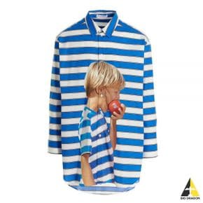 BOY WITH APPLE PRINTED OVERSIZED SHIRT (SH0234-PG1156 856) (보이 위드 애플 컬