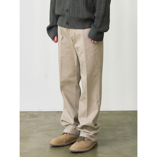 DEN0662 wide chino pants (dusty beige)