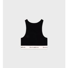 공식온라인 Serif Logo Ribbed Cropped Tank 여성용크롭 탱크 ,브라탑 SRB4TP012BK