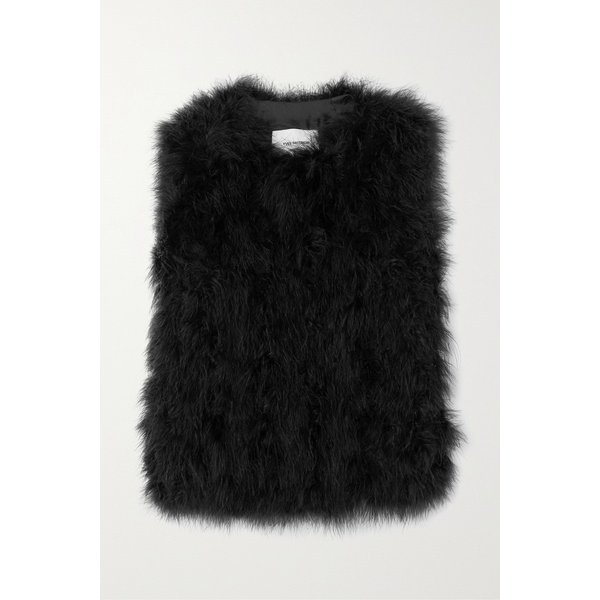 이브살로몬 페더 장식 실크 새틴 베스트 블랙 1647597325773922