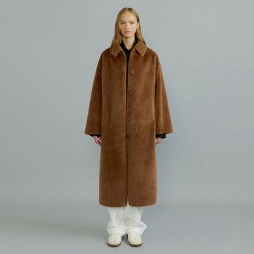 몰리올리 LUNGO single long coat [camel]