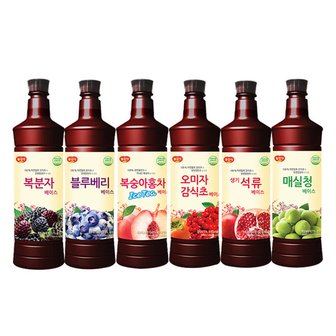  광야식품 오미자감식초 매실 복분자 복숭아홍차 석류 블루베리 베이스 970ml 15개입 맛선택