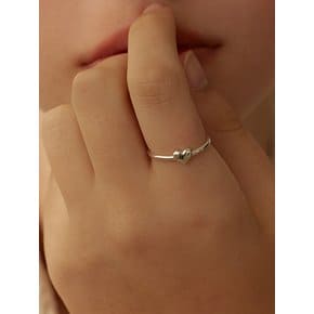 [연말 스페셜 6mm+10mm 진주귀걸이 증정][925 silver] Mini heart point ring