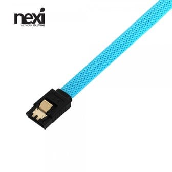 엠지솔루션 NX1250 SATA3 ㅡ자 락형 케이블 0.3m (블루)