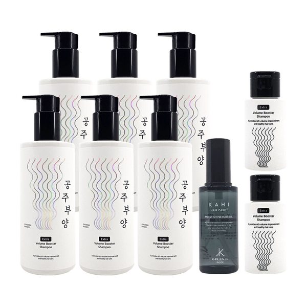 [홈쇼핑 최신상] 가히 공주부양 샴푸 500ml 6개+50ml 2개+샤인오일 56ml