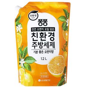 퐁퐁 친환경 주방세제 오렌지 1.2L x 4개