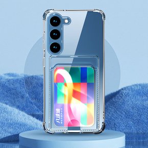 갤럭시 S25 S24 S23 플러스 울트라 변색없는 투명 카드 수납 에어백 범퍼 젤리 실리콘 케이스