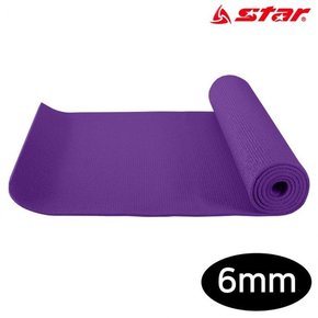 요가매트 홈트 휘트니스 스포츠 천연고무 운동 헬스 층간소음 PVC 6mm 보라 EU830 08